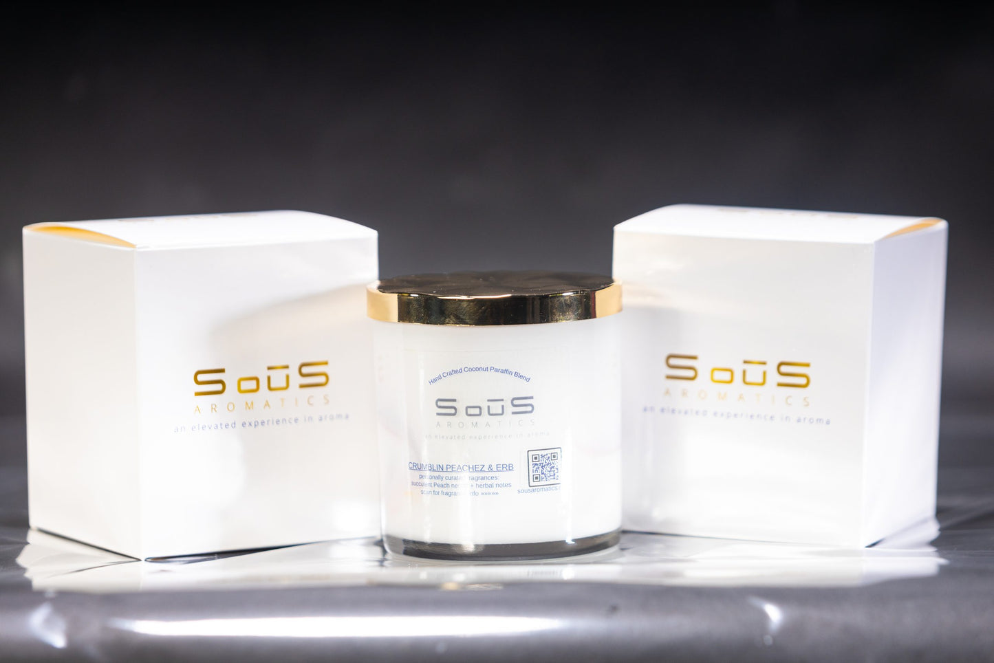 Luxury Candle- Crumblin Peachez & Erb image 0